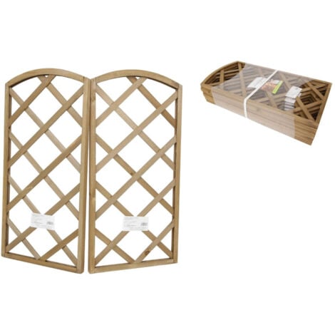 TrAdE Shop Traesio - Pannello Traliccio Recinzione In Legno Naturale 60 X 30 Cm Rampicanti Giardino -