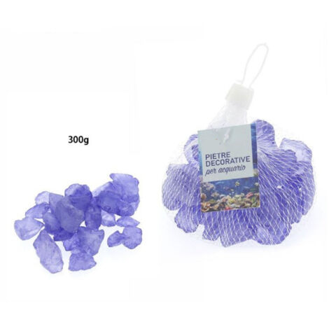 TrAdE Shop Traesio - Pietre Sassi Sassolini Decorativi Blu Per Acquario Da 300 Gr. Decorazione 70273 -