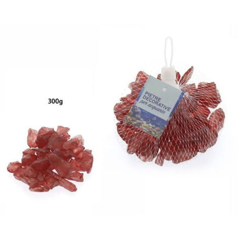 TrAdE Shop Traesio - Pietre Sassi Sassolini Decorativi Rossi Per Acquario 300 Gr. Decorazione 70269 -