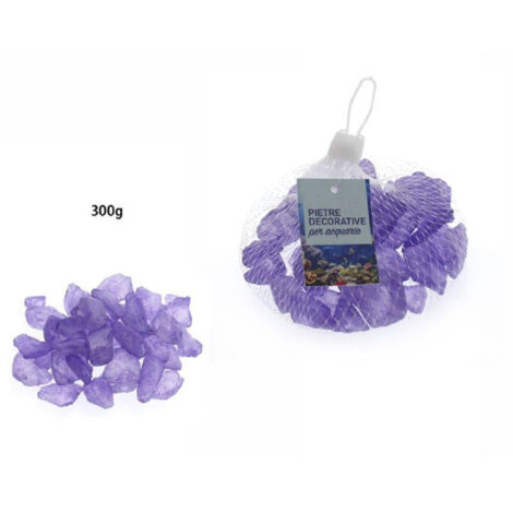 TrAdE Shop Traesio - Pietre Sassi Sassolini Decorativi Viola Per Acquario 300 Gr. Decorazione 70268 -