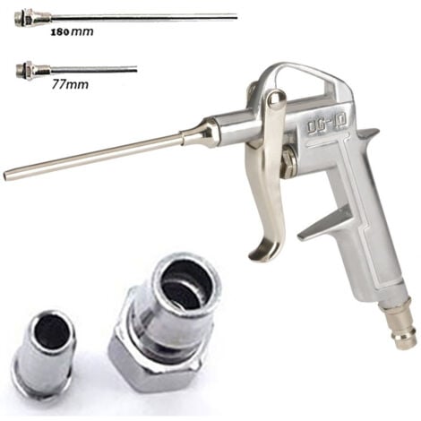 TrAdE Shop Traesio - Pistola Per Compressore Soffiaggio Aria Completo Di Accessori Becchi -