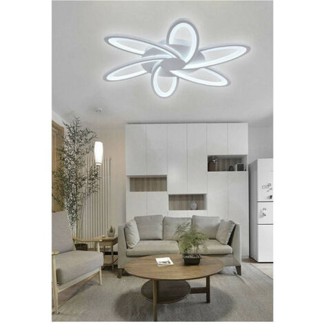 TrAdE Shop Traesio - Plafoniera Led 59 Watt Lampada Moderna Bianca A Luce Fredda Calda Naturale C15 - -Bianco Freddo      -