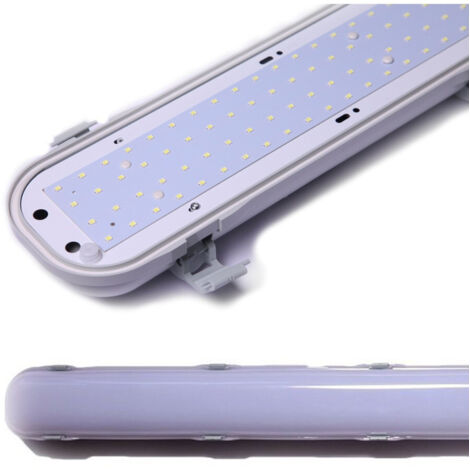 TrAdE Shop Traesio - Plafoniera Led Impermeabile 150cm Con Luce Integrata 6500k Copertura Opaca 60w -