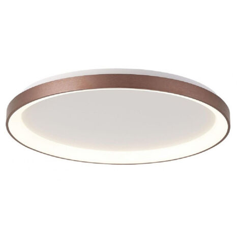TrAdE Shop Traesio - Plafoniera Tonda Moderna Led Cct 30 W Luce 3000k 4000k Soffitto Parete 230v 38cm - Marrone