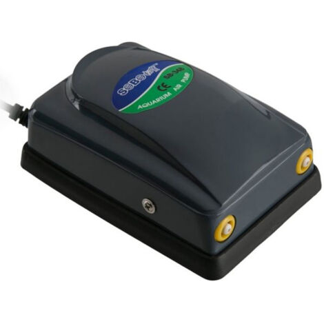 TrAdE Shop Traesio - Pompa Aria Areatore Aeratore Per Acquario A 2 Vie Senza Regolatore 2 X 4l/min 5w -