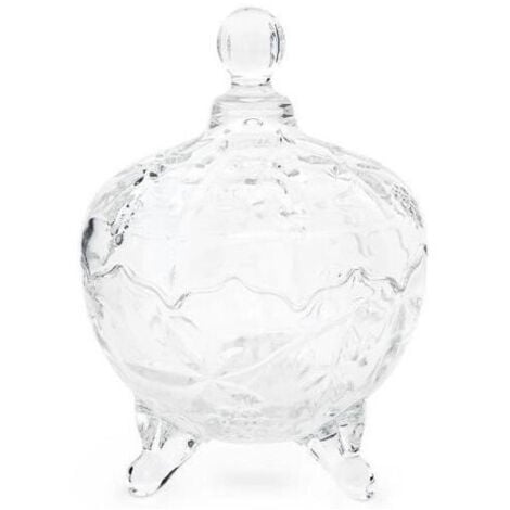 Porta Bon Bon In Vetro Moderno - Portacaramele Elegante Made In Italy, Design Etereo (D9x8.5 Cm) - Foto 10