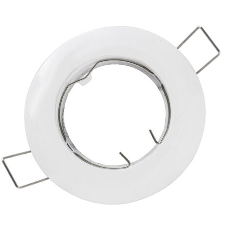 TrAdE Shop Traesio - Porta Faretto Portafaretto Fisso Incasso Lampadine Lampada Led Gu10 Bianco 60mm -