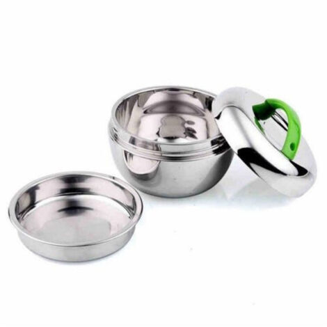 TrAdE Shop Traesio - Portavivande Ermetico 1000ml Contenitore Inox Abs Contenitore Porta Pranzo -