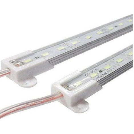 TrAdE Shop Traesio - Profilo Barra Alluminio Impermeabile 1 Metro A 72 Led 5630 7020 5050 14w - -Bianco Caldo -SMD 5050