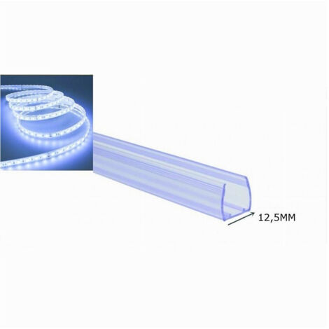 TrAdE Shop Traesio - Profilo In Plastica Da 1mt Senza Copertura Per Striscia Led Da 12.5 Mm Ps-12.5mm -