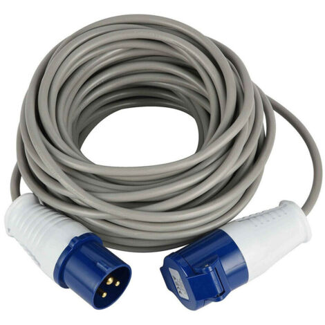 TrAdE Shop Traesio - Prolunga Industriale Cavo 20 Mt Presa Iec Spina A 3 Poli Per Campeggio Cantiere -
