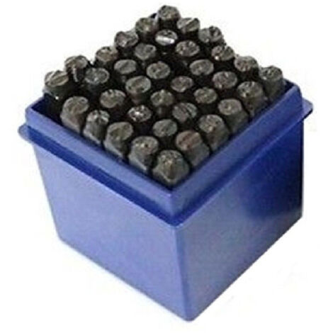 TrAdE Shop Traesio - Punzoni Numeratori Lettere E Numeri + Simbolo "&" 36 Pezzi 4 Mm -