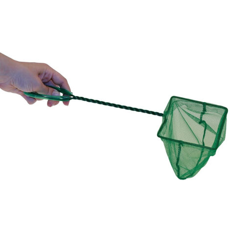 TrAdE Shop Traesio - Retino Per Pesciolino Acquario Rete Pesciolini In Nylon Con Filo Acciaio 15 Cm -