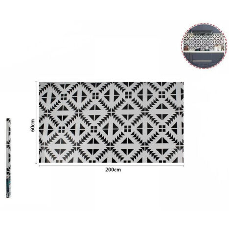 TrAdE Shop Traesio - Rotolo Adesivo Per Muri Parete Carta Da Parati Adesiva 60cmx2mt Geometrica 70867 -
