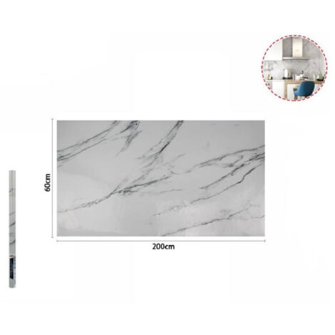 TrAdE Shop Traesio - Rotolo Adesivo Per Muri Parete Carta Parati Adesiva 60cmx2mt Marmo Bianco 70869 -