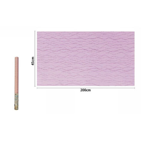 TrAdE Shop Traesio - Rotolo Pellicola Adesiva In Pvc Onde Rosa 45cm X 2mt Mobili Cassetti Casa 71225 -