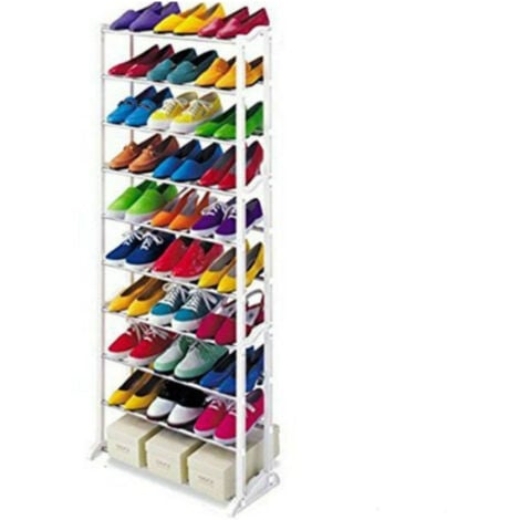 TrAdE Shop Traesio - Scarpiera Componibile 30 Paia Di Scarpe Salvaspazio Scaffale Shoes Rack Amazing -
