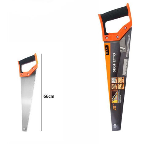 TrAdE Shop Traesio - Seghetto Segaccio Per Legno 20" 66 Cm Sega A Mano Taglio Lama In Acciaio 07972 -