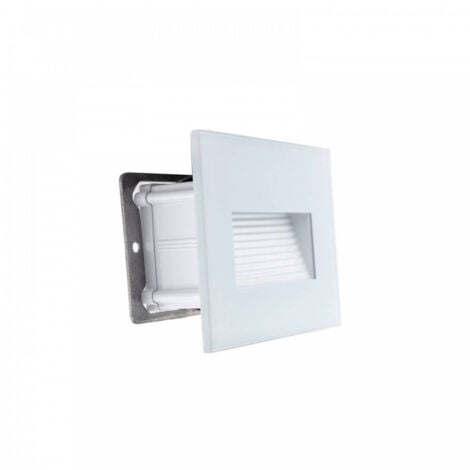 TrAdE Shop Traesio - Segnapasso Led 4w Incasso Per Scatola 503 3000k 4000k Ip65 Cornice In Vetro - Bianco-Bianco Caldo      -