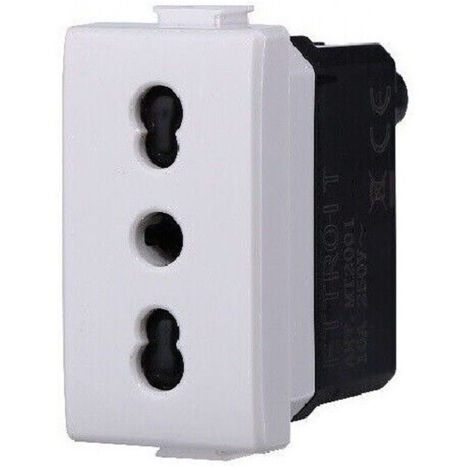 TrAdE Shop Traesio - Serie Bticino Frutti Matix Compatibile Presa Schuko Lan Pulsante Deviatore Usb - Presa Bipasso