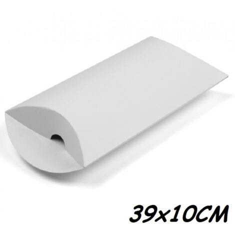 TrAdE Shop Traesio - Set 10 Bomboniere Scatola Bianco Busta 39x10cm Carta Lucida Portaconfetti Regalo Matrimonio -