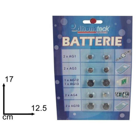 TrAdE Shop Traesio - Set 10 Pezzi Batteria A Bottone Varie Misure Per Orologi Elettronica -