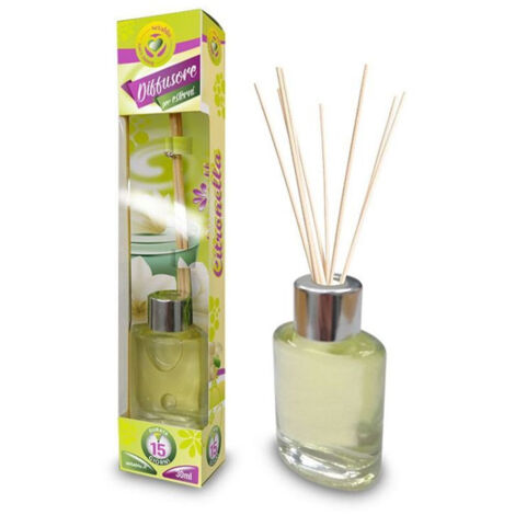 TrAdE Shop Traesio - Set 12pz Diffusore Profumato Con Bastoncini Da 30 Ml Citronella Per Esterni 40047se -