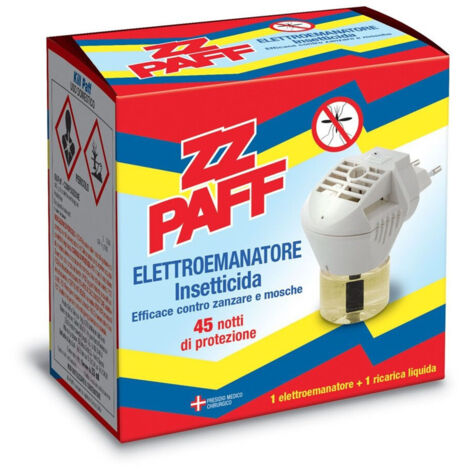 TrAdE Shop Traesio - Set 12pz Elettroemanatore Diffusore Insetticida Base + 1 Ricarica Liquida 45 Notti 007561z -