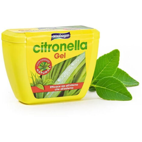 TrAdE Shop Traesio - Set 12pz Gel Ovale Alla Citronella 150gr Protezione Insetti Per Interni Esterni 0176877 -