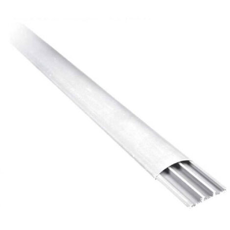 TrAdE Shop Traesio - Set 2 Canalina Passacavi Plastica Ct2 Bianco 2mt 60x15mm A Pavimento 5626015f/wh -
