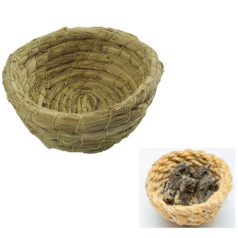 TrAdE Shop Traesio - Set 2 Pezzi Nidi Nido Cesto Cesta 10 Cm Uccelli Roditori Criceti Uccellini -