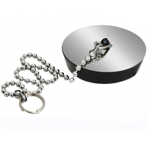 TrAdE Shop Traesio - Set 2 Pezzi Tappo Tappi Lavandino 4,1 Cm Con Catenella Lavello Lavanderia -