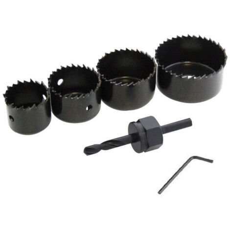 TrAdE Shop Traesio - Set 6 Frese Legno A Tazza Attacco Varie Misure Muro Buchi Per Trapano Seghe Fora -