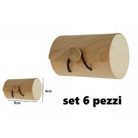 TrAdE Shop Traesio - Set 6 Scatole Box Astuccio In Legno Decoupage Portagioie Cofanetto 53487a -