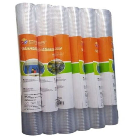 TrAdE Shop Traesio - Set 6 Tappeti Stuoie Tappetini Anti Scivolo Trasparenti Casa Cucina 35x50cm -