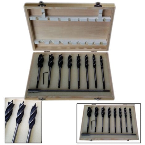 TrAdE Shop Traesio-Set 8 Punte Per Trapano Tassellatore Puntale Autofilettante Legno Con Prolunga