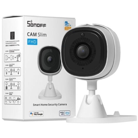 TrAdE Shop Traesio - Smart Camera Mini Telecamera Visione Notturna Alexa Google 1080p Wifi Sonoff S-cam -