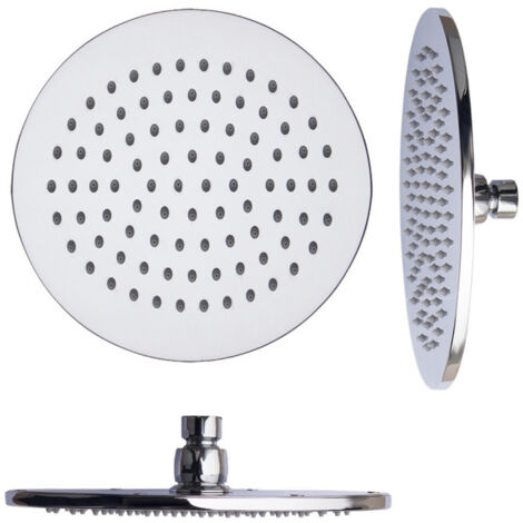 TrAdE Shop Traesio - Soffione Doccia 6" 15cm Rotondo In Acciaio Attacco Standard Snodato Orientabile -