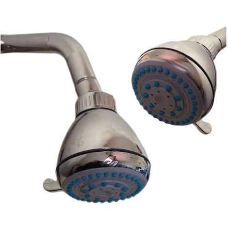 TrAdE Shop Traesio - Soffione Doccia A Muro Doccetta Fissa Effetto Pioggia 3 Getti Braccio 15cm -
