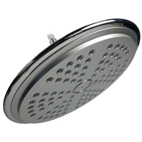 TrAdE Shop Traesio - Soffione Doccia Rotondo 20x20 Cm Per Bagno Effetto Pioggia Sottile Cromato 93008 -