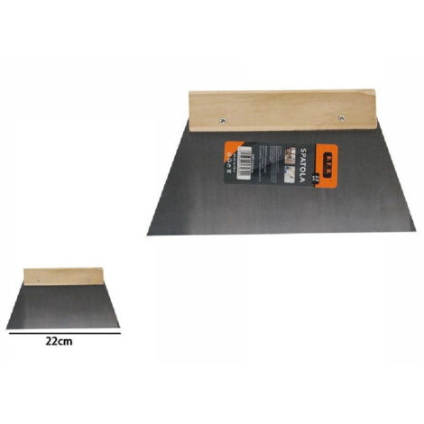 TrAdE Shop Traesio - Spatola Trapezoidale Per Stucco In Acciaio Manico In Legno 22 Cm Pittore 53269a -