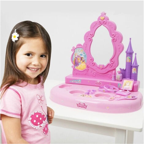TrAdE Shop Traesio - Specchiera Da Tavolo Principesse Disney Altezza 42 Cm Con Accessori Bambine -
