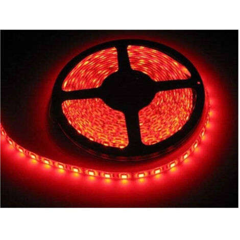 TrAdE Shop Traesio - Striscia Led Luminosa 5 Metri Flessibile Luce Rossa Led 5050 Per Illuminazioni -
