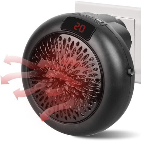 TrAdE Shop Traesio - Stufa Elettrica Portatile 900w Wonder Heater Portatile Regolabile Da 15° A 32°c -
