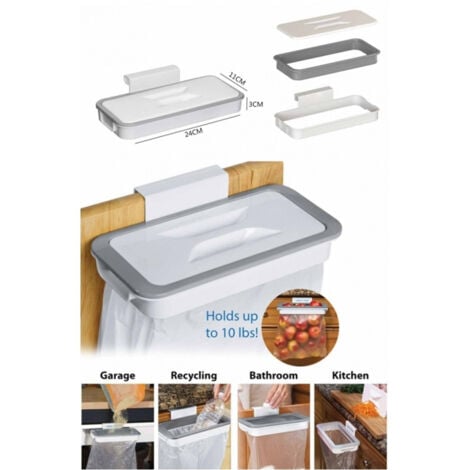 TrAdE Shop Traesio - Supporto Buste Spazzatura Gancio Cassetti Ante Mobili Raccolta Rifiuti Cucina -