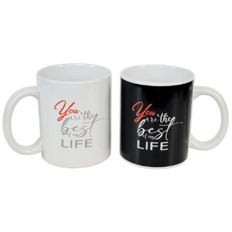 TrAdE Shop Traesio - Tazza Mug In Ceramica Scritta You Are The Best Of My Life Latte Colazione 211168 -