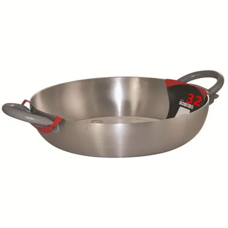 TrAdE Shop Traesio - Tegame In Alluminio Pentola Con Doppio Manico Soft Touch Ergonomici Da ø22 A 40cm Cucina -    -diametro 32cm   -