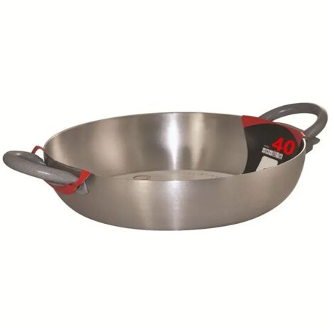 TrAdE Shop Traesio - Tegame In Alluminio Pentola Con Doppio Manico Soft Touch Ergonomici Da ø22 A 40cm Cucina -    -diametro 40cm   -