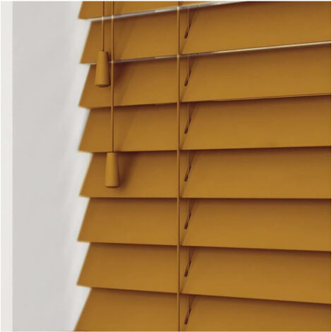 TrAdE Shop Traesio - Tenda Veneziana Da Interno Casa Sole Effetto Legno Colore Teak 100x160cm -