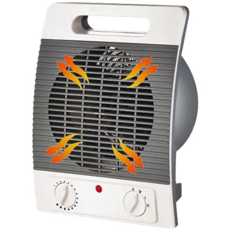 TrAdE Shop Traesio - Termoventilatore Portatile Potenza Regolabile Caldobagno Elettrico Basso Consumo -